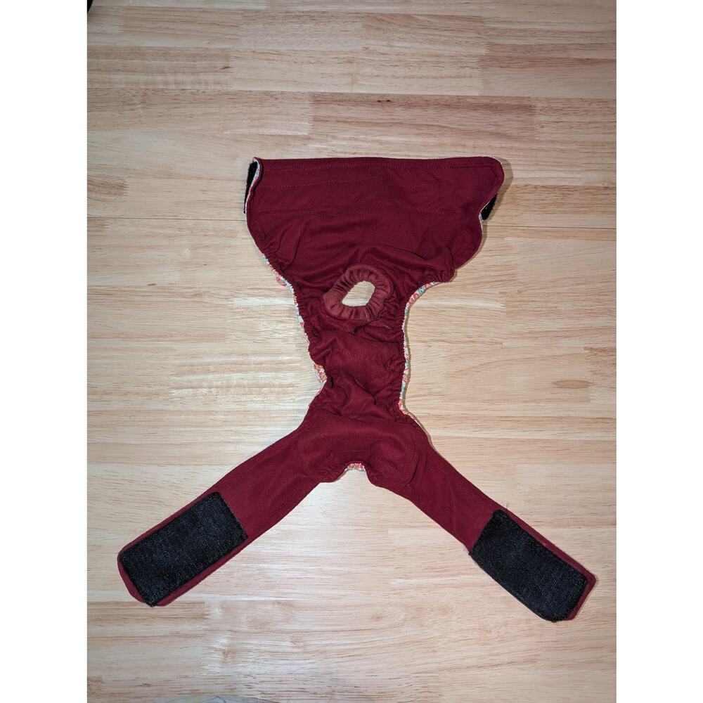 Cute Monkey Print Cotton Dog Diaper w/ Waterproof Inner Lining for Housebreaking - Picture 3 of 4